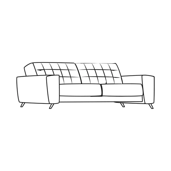 Isoliertes Möbelstück Und Arbeitssymbol Set Von Möbeln Und Hausrat Vektor — Stockvektor