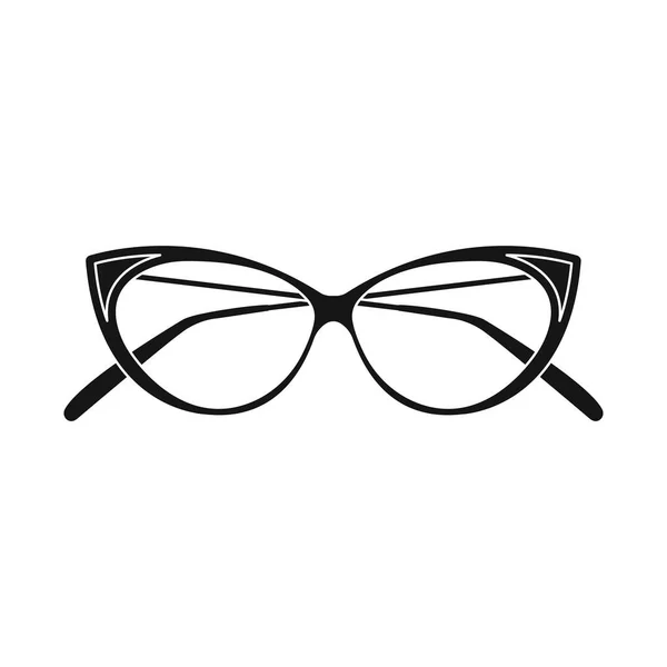 Vektor design glasögon och Rama in tecken. Uppsättning av glasögon och tillbehör lager vektorillustration. — Stock vektor