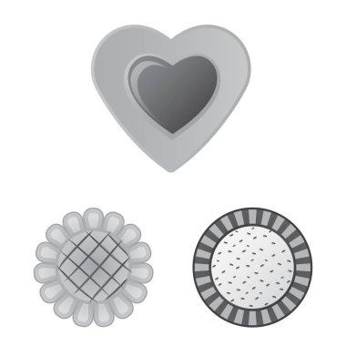 Bisküvi tasarımını vektör ve işareti fırında. Bisküvi ve çikolata stok vektör çizim topluluğu.