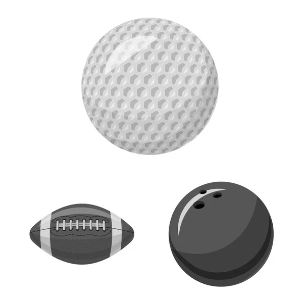 Ilustración vectorial del deporte y el signo de pelota. Conjunto de deporte e ilustración de vector de stock atlético . — Vector de stock