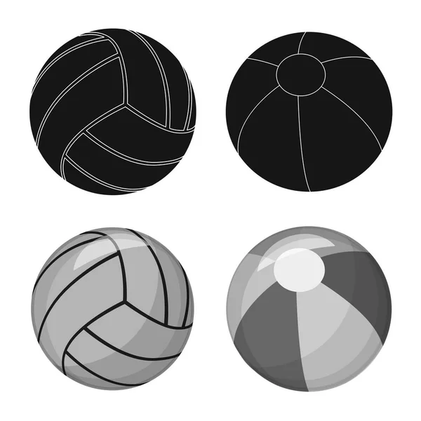 Conception vectorielle du sport et signe de balle. Ensemble d'icône vectorielle sport et athlétique pour stock . — Image vectorielle