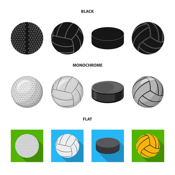 Vector illustration of sport and ball icon. Collection of sport and athletic vector icon for stock. — Stock Vector