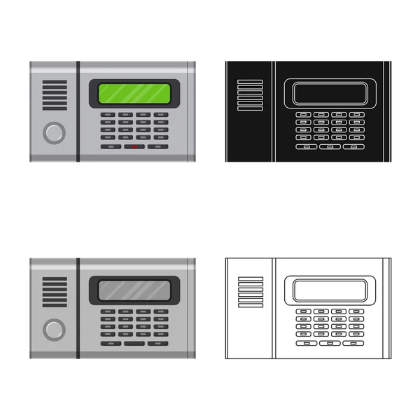 Diseño vectorial del logotipo de la oficina y la casa. Conjunto de icono de vector de oficina y sistema para stock . — Vector de stock