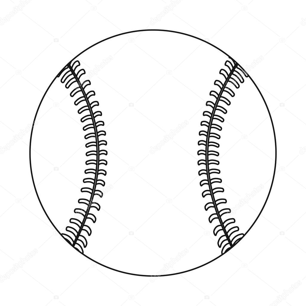 Isolated object of sport and ball symbol. Set of sport and athletic stock vector illustration.