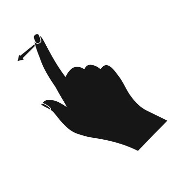 Vektör çizimi dokunmatik ve el işareti. Dokunmatik ekran ayarla ve stok vektör çizim değmek.