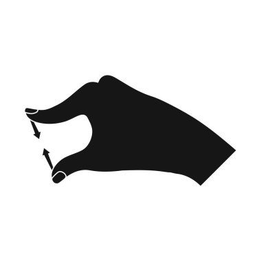 Dokunmatik ve el simge vektör Illustration. Hisse senedi için dokunmatik ekran ve dokunmatik vektör simge topluluğu.