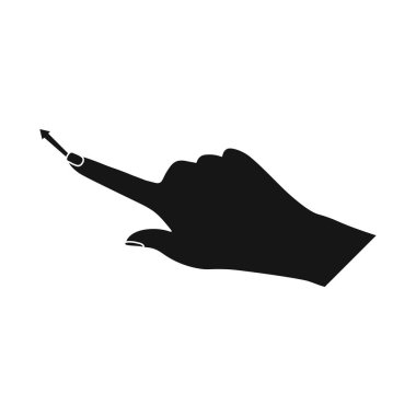 Dokunmatik ekran tasarımı vektör ve el işareti. Hisse senedi için dokunmatik ekran ve dokunmatik vektör simge topluluğu.