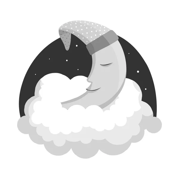 Ilustração vetorial de sonhos e símbolo noturno. Conjunto de sonhos e símbolo de estoque de quarto para web . — Vetor de Stock