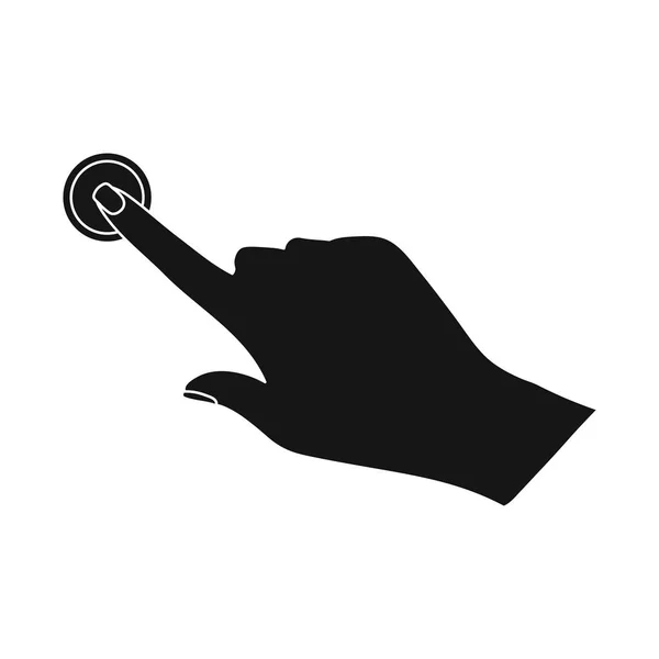 Ilustracja wektorowa ikony ekranu dotykowego i rękę. Kolekcja ekran dotykowy i touch Stockowa ilustracja wektorowa. — Wektor stockowy