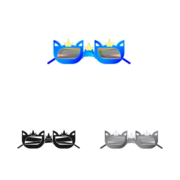 Vector ontwerp van bril en zonnebril symbool. Collectie van glazen en accessoire aandelensymbool voor web. — Stockvector
