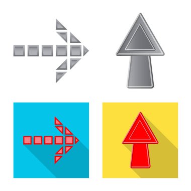Vektör tasarım öğesi ve ok simgesinin. Öğe ve yön hisse senedi simgesi için web topluluğu.