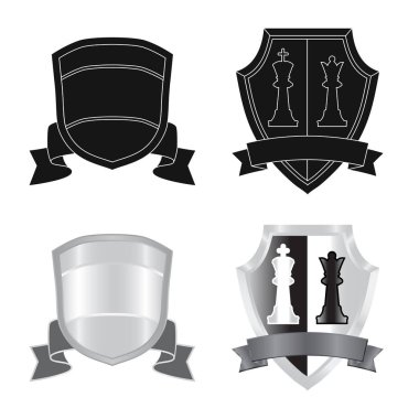 Amblem ve rozet işareti yalıtılmış nesne. Amblem ve etiket stok vektör çizim topluluğu.