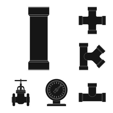 Boru ve tüp sembolü yalıtılmış nesne. Boru ve boru hattı hisse senedi simgesi web için kümesi.