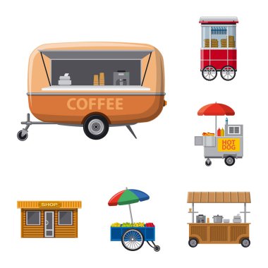 Piyasa ve dış işareti yalıtılmış nesne. Market ve gıda hisse senedi simgesi için web topluluğu.