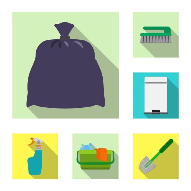 Temizlik ve servis simge vektör Illustration. Temizlik ve ev hisse senedi vektör çizim topluluğu.