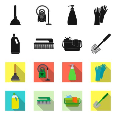 Temizlik ve servis işareti vektör Illustration. Temizlik ve ev hisse senedi simgesi için web topluluğu.