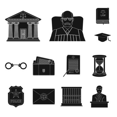 Hukuk ve avukat logo vektör tasarımı. Hukuk ve adalet hisse senedi vektör çizim topluluğu.