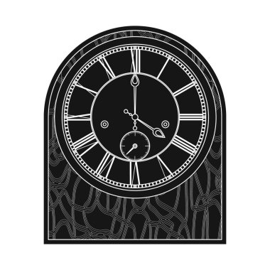 Saat ve saat simge vektör Illustration. Hisse senedi için saat ve daire vektör simge topluluğu.
