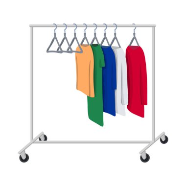 Çamaşırhane ve temiz işareti yalıtılmış nesne. Hisse senedi için çamaşır ve giysi vektör simge kümesi.