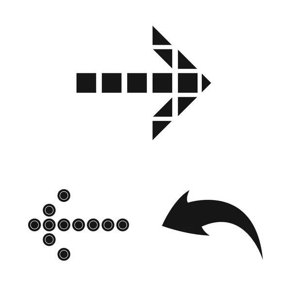 Illustration vectorielle de l'élément et symbole de flèche. Ensemble d'élément et symbole de stock de direction pour la toile . — Image vectorielle