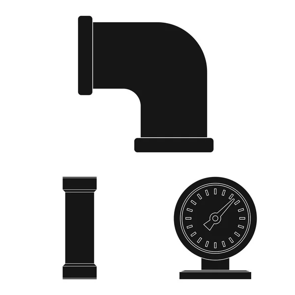 Geïsoleerde object van pijp en buis symbool. Set van pijp en pijpleiding vector pictogram voor voorraad. — Stockvector