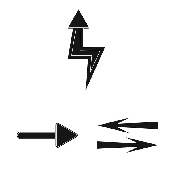 元素和箭头标识的孤立对象。一组元素和方向股票矢量图. — 图库矢量图片