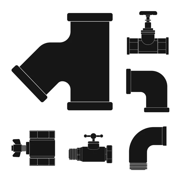 管道和管状标志的孤立物体。库存管道和管道矢量图标的收集. — 图库矢量图片