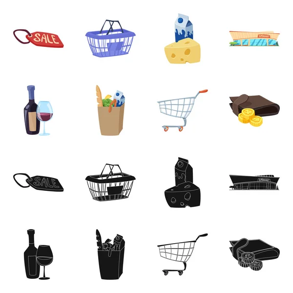Ilustração vetorial do símbolo de comida e bebida. Conjunto de alimentos e estoque de loja símbolo para web . —  Vetores de Stock