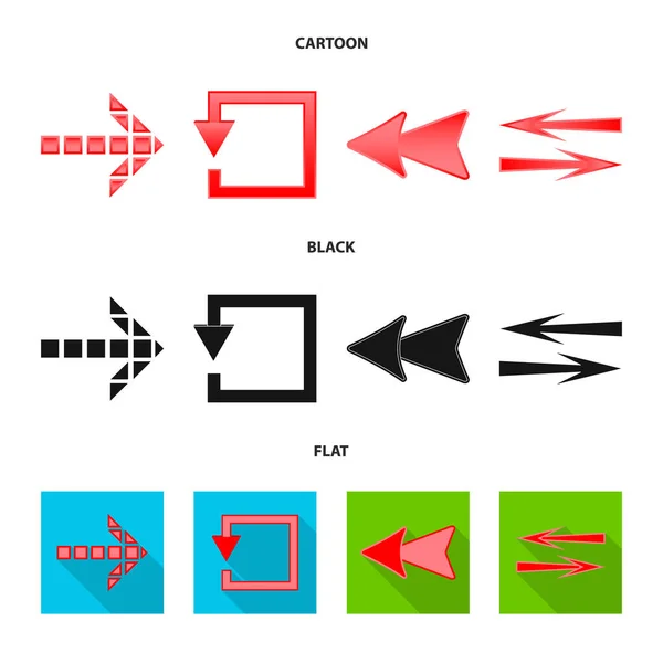 Conception vectorielle de l'élément et le signe de flèche. Ensemble d'éléments et d'icônes vectorielles de direction pour stock . — Image vectorielle