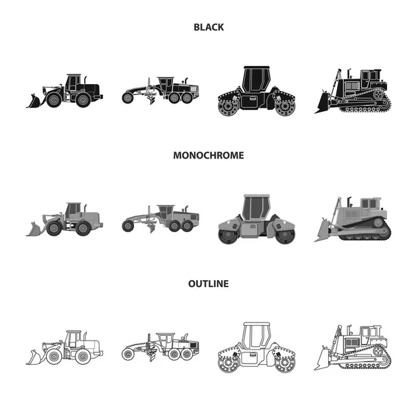 Ilustración vectorial del logotipo de construcción y construcción. Conjunto de construcción y maquinaria stock vector ilustración . — Archivo Imágenes Vectoriales