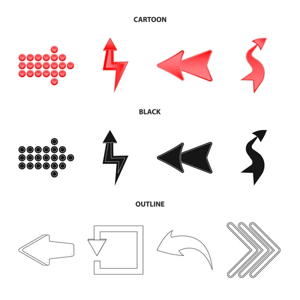 Diseño vectorial de elemento y logotipo de flecha. Colección de elemento y dirección vector de stock ilustración . — Vector de stock