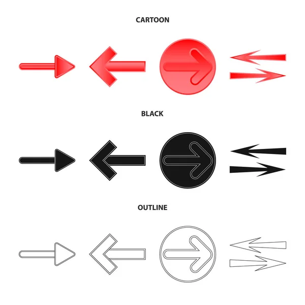 Ilustracja wektorowa element i strzałki znak. Zbiór elementów i kierunku symbol giełdowy dla sieci web. — Wektor stockowy