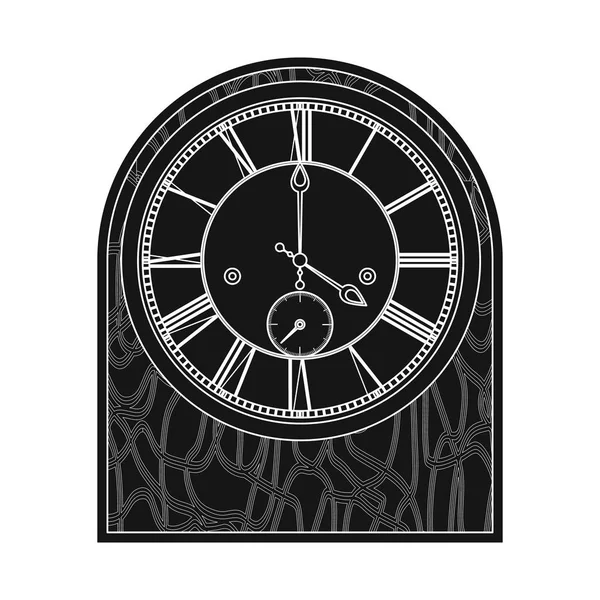 Ilustración vectorial del reloj y el icono de tiempo. Colección de reloj y círculo icono vectorial para stock . — Archivo Imágenes Vectoriales