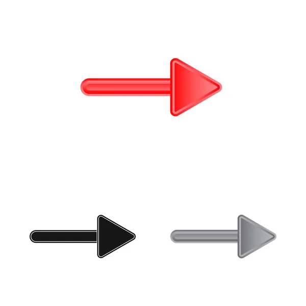 Изолированный объект элемента и знак стрелки. Сбор значка элемента и вектора направления для склада . — стоковый вектор
