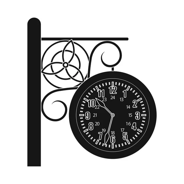 Isoliertes Objekt der Uhr und des Zeitsymbols. Sammlung von Uhr und Kreis Aktiensymbol für Web. — Stockvektor