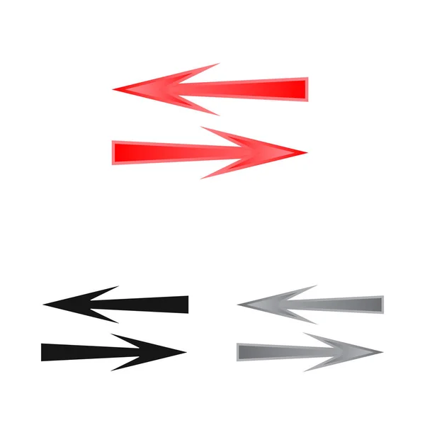 Illustrazione vettoriale dell'elemento e dell'icona freccia. Raccolta dell'icona dell'elemento e del vettore di direzione per lo stock . — Vettoriale Stock