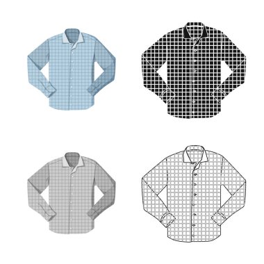 Adam ve giyim logo vektör çizimi. Adam ayarla ve vektör simge stok giyim.