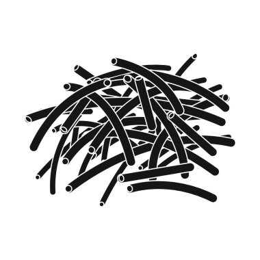 Makarna ve karbonhidrat simge vektör Illustration. Web için makarna makarna ve hisse senedi simgesi kümesi.