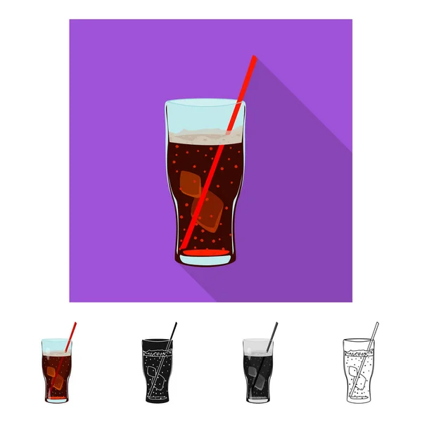 Vektor ilustrasi minuman dan logo bar. Collection of drink and party stock symbol for web . - Stok Vektor