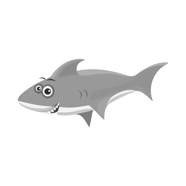 Isolierte Objekt des Meeres und Tier-Logo. Set von Meeres- und Meereslagersymbolen für Web. — Stockvektor
