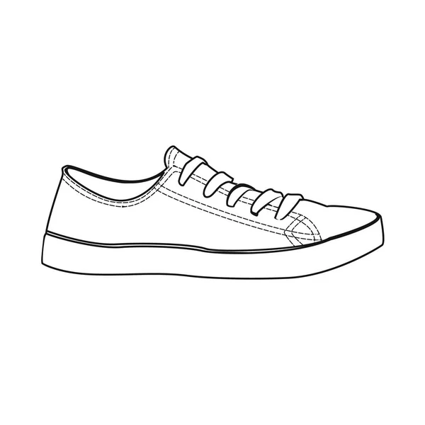 Vectorillustratie van pictogram schoen en schoeisel. Verzameling van vector-pictogram voor schoen en voet voor voorraad. — Stockvector