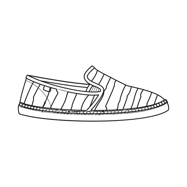 Vektor-Design von Schuhen und Schuhen Symbol. Sammlung von Schuh- und Fußstockvektorillustrationen. — Stockvektor