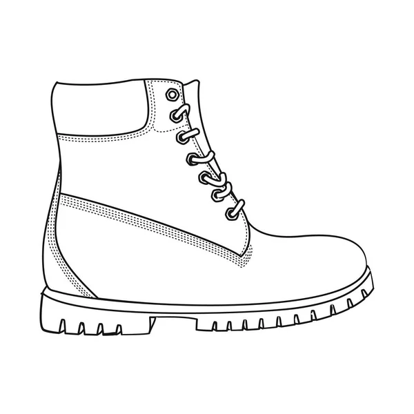 Conception vectorielle de chaussure et icône de chaussures. Ensemble d'illustration vectorielle de chaussure et de pied . — Image vectorielle