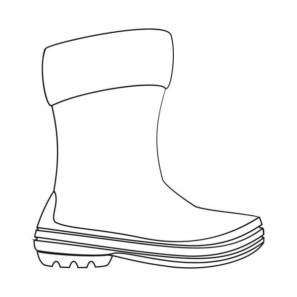 Vector ontwerp van schoenen en schoeisel symbool. Set van schoen en voet voorraad vectorillustratie. — Stockvector