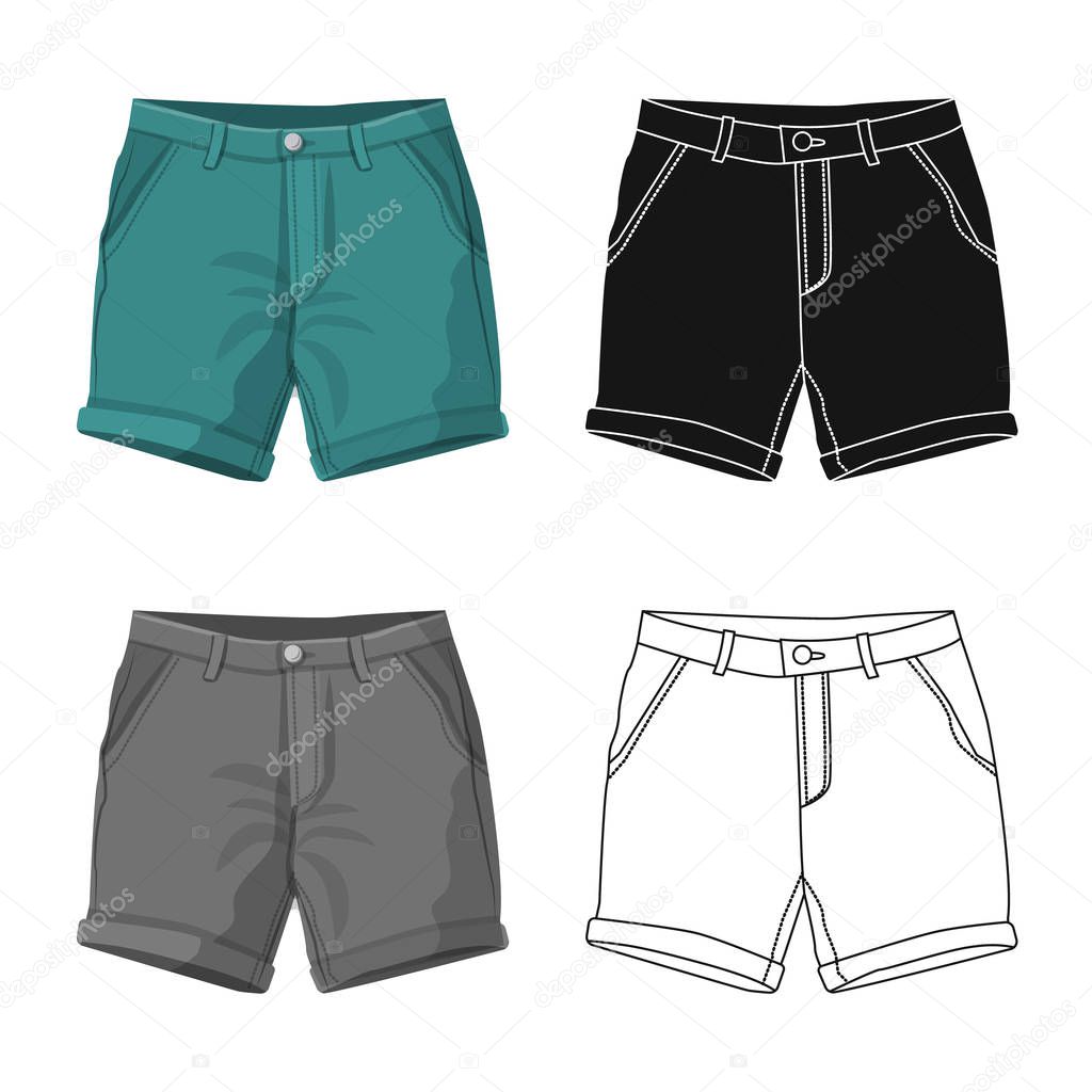 Vector design of man and clothing symbol. Set of man and wear vector icon for stock.