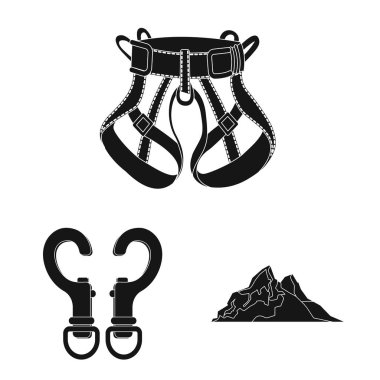 Dağcılık ve tepe simgesi yalıtılmış nesne. Kamp ve dağcılık Topluluğu web için hisse senedi simgesi.