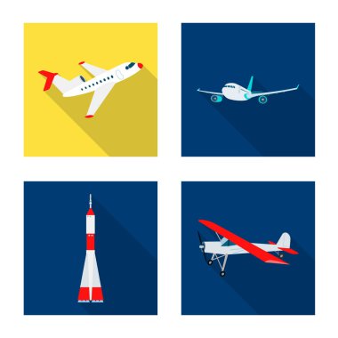 Uçak ve taşıma sembolü yalıtılmış nesne. Uçak ve gökyüzü hisse senedi simgesi için web topluluğu.