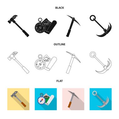 Dağcılık ve en yüksek işareti tasarımı vektör. Dağcılık ve kamp stok vektör çizim.