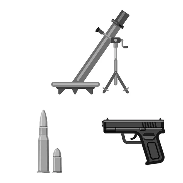 Ilustración Vectorial Del Arma Icono Del Arma Conjunto Armas Ejército — Vector de stock