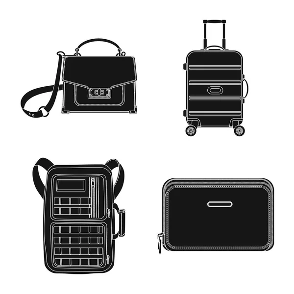Ilustracja wektorowa ikona walizki i bagaż. Kolekcja walizkę i podróż Stockowa ilustracja wektorowa. — Wektor stockowy